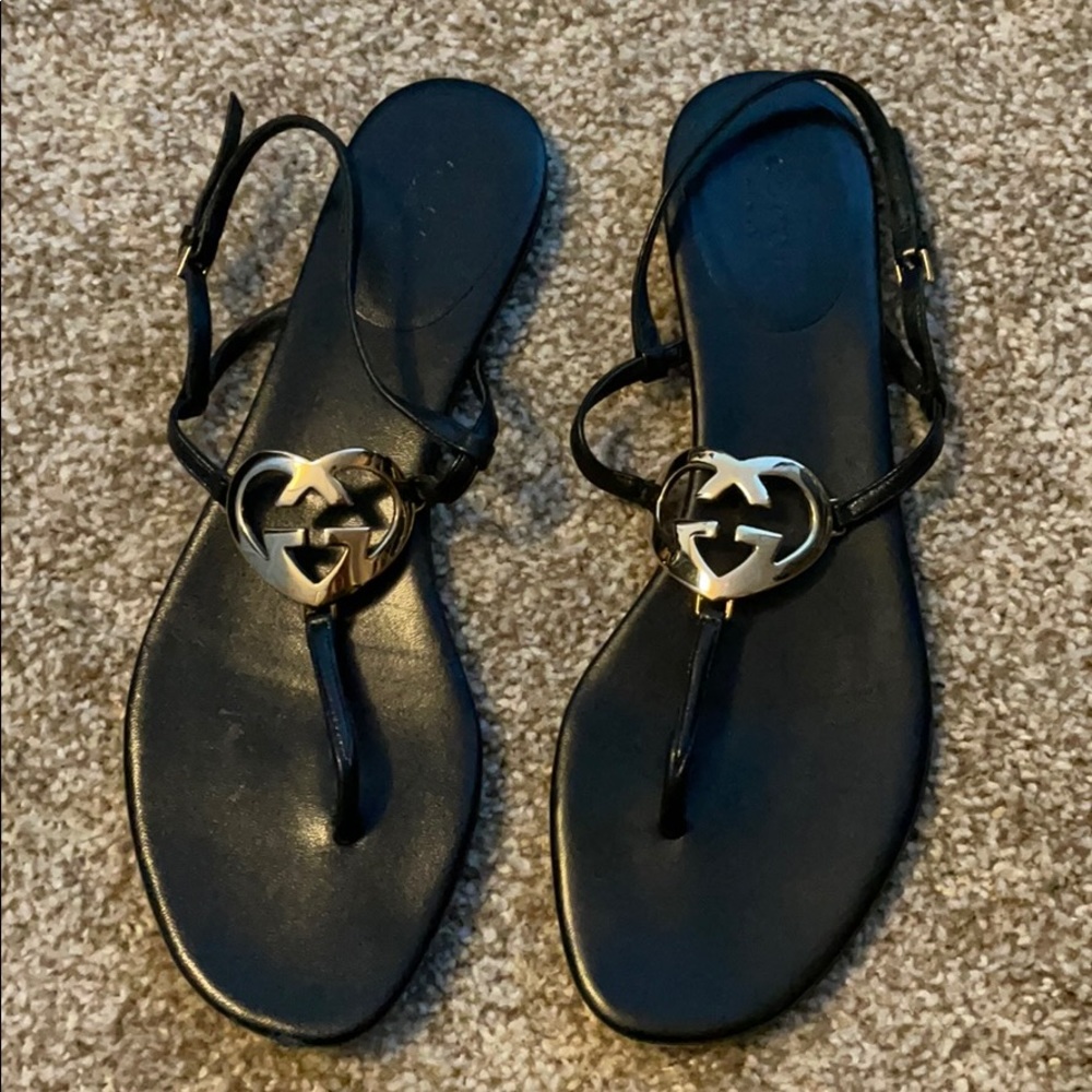 Gucci GG Heart Logo Sandals size 39